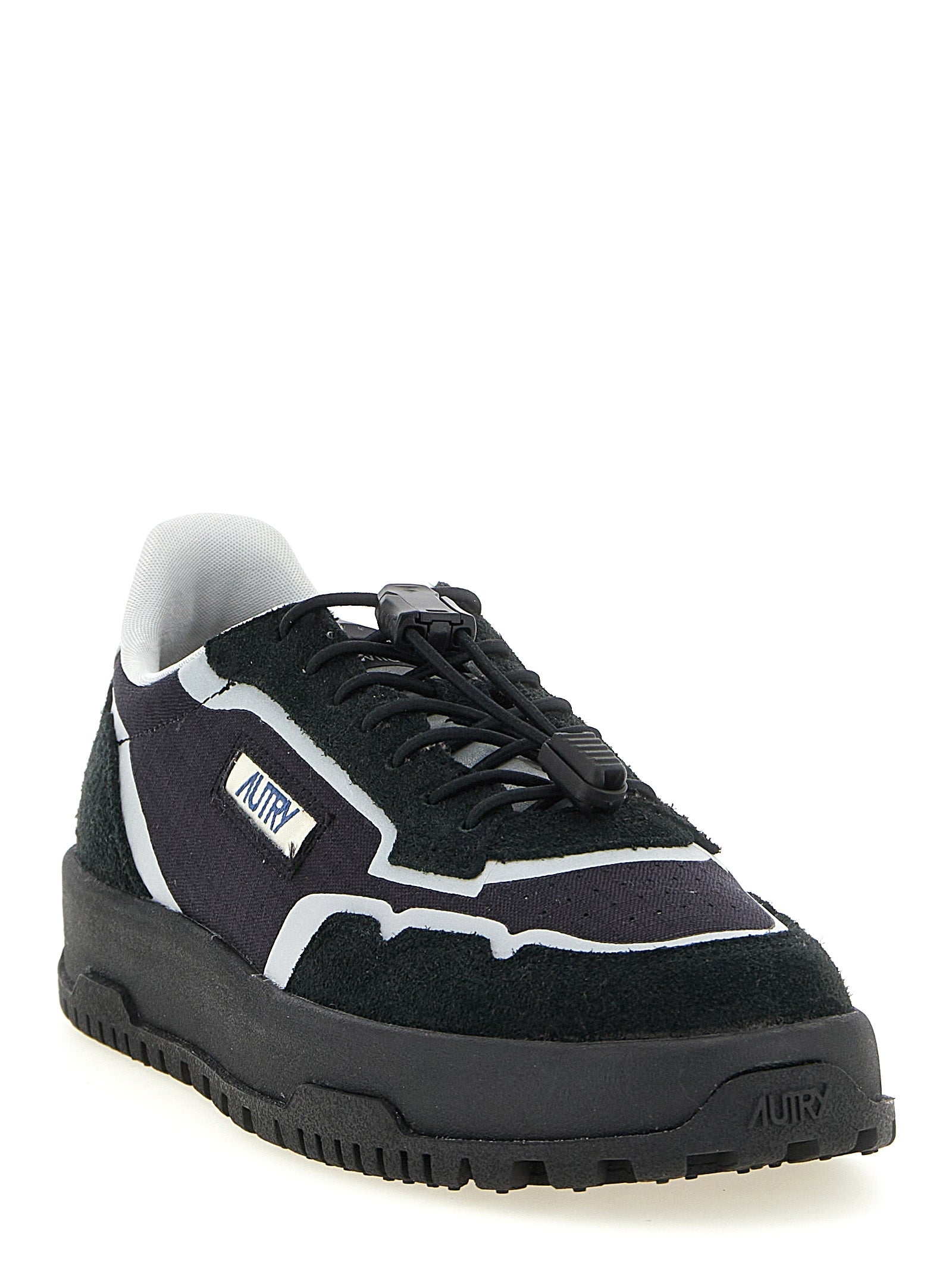Autry zwarte nylon atletische sneakers