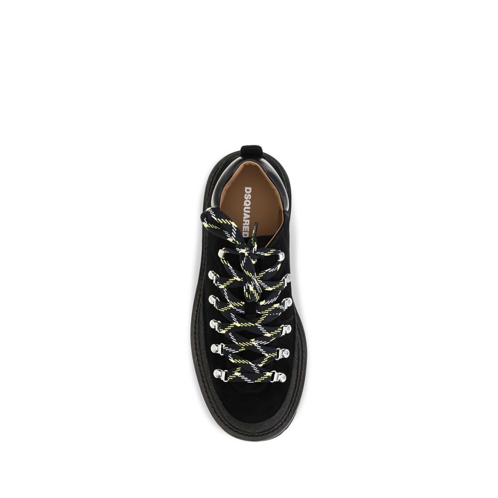 Dsquared² Zwarte Kalfsleren Bos Taurus Atletische Sneakers