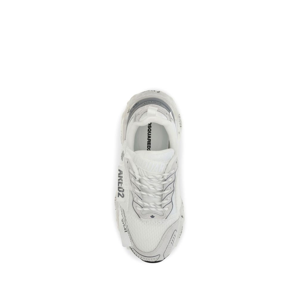 Dsquared² witte atletische sneakers van polyester