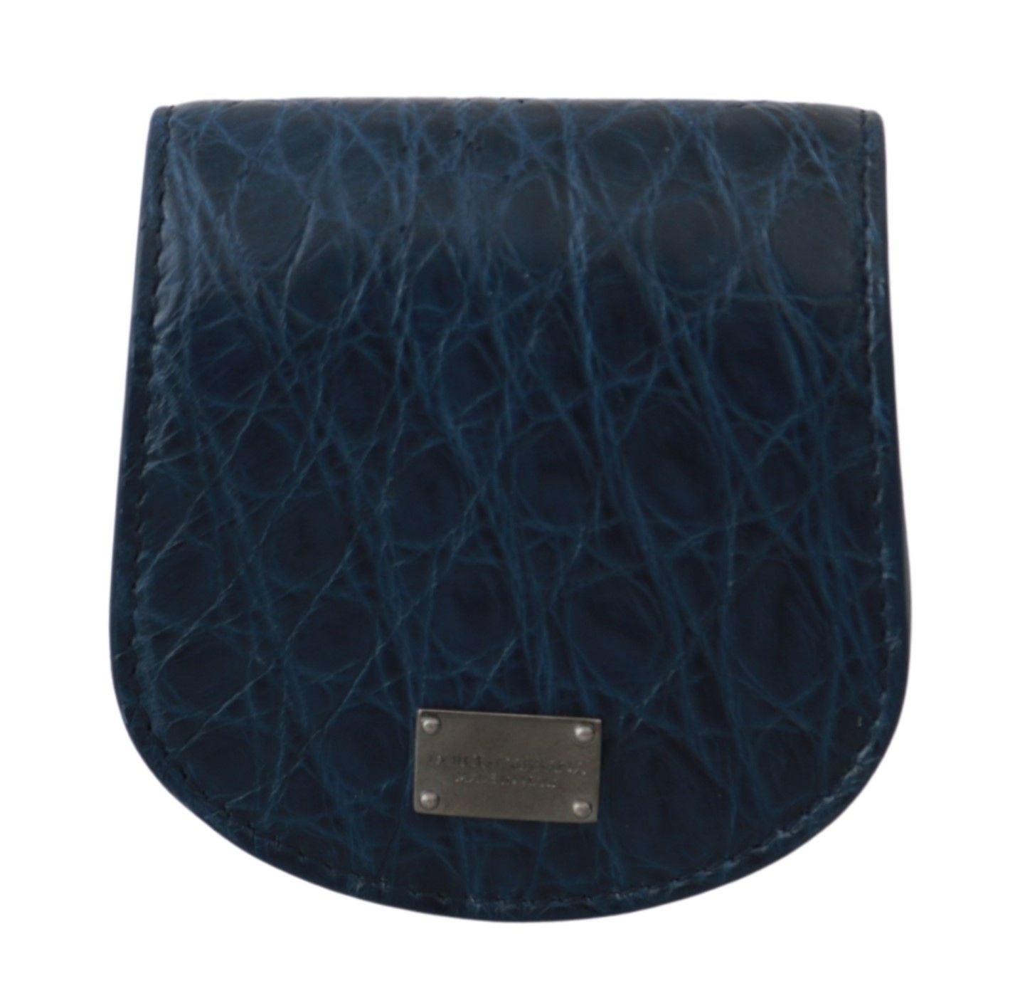 Dolce & Gabbana Blauwe Houder Portemonnee Blauwe Exotische Huid Condoomhoesje