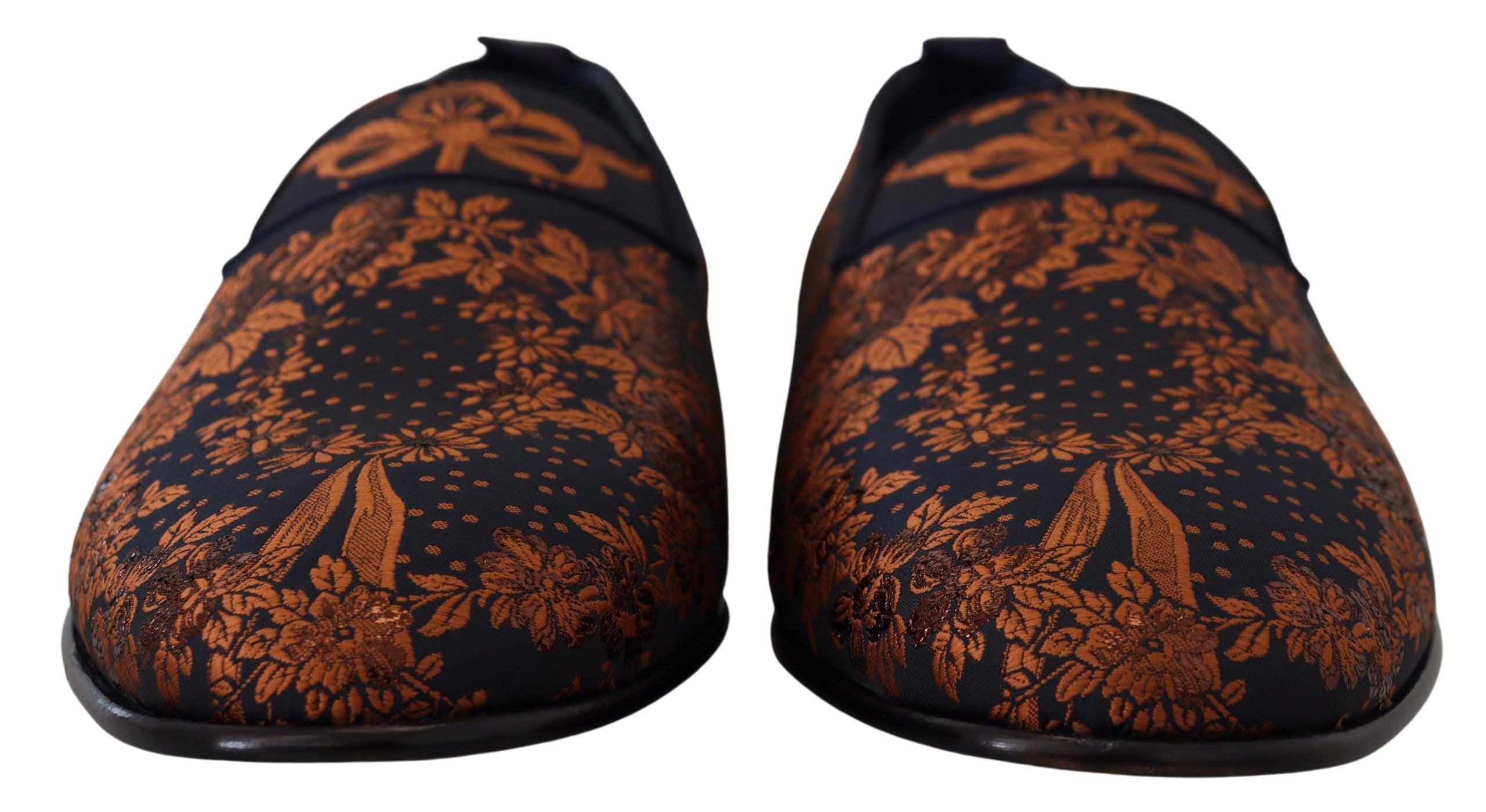 Dolce & Gabbana Blauwe Roest Bloemen Slippers Instappers Schoenen