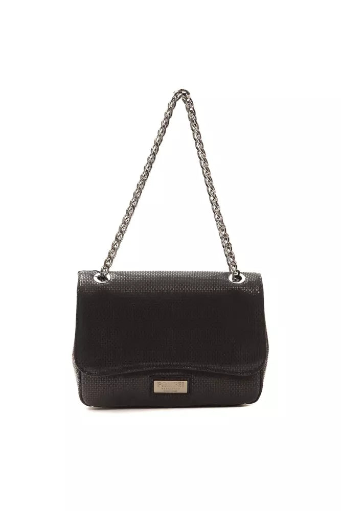 Pompei Donatella Zwart Leren Crossbodytas voor Dames
