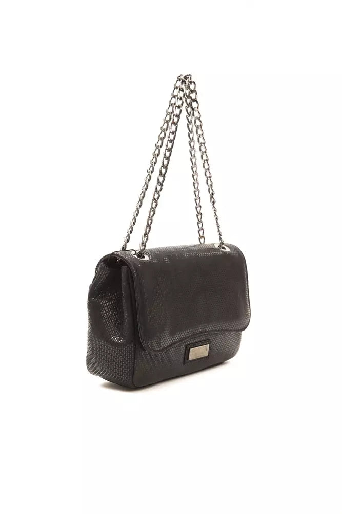 Pompei Donatella Zwart Leren Crossbodytas voor Dames