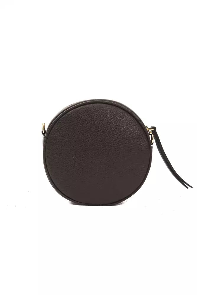 Pompei Donatella Bruine Leren Crossbodytas Voor Dames