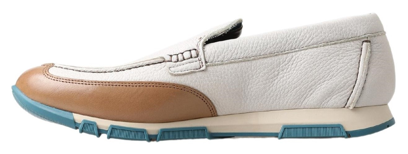Dolce & Gabbana Witte Leren Loafers Mocassins Schoenen