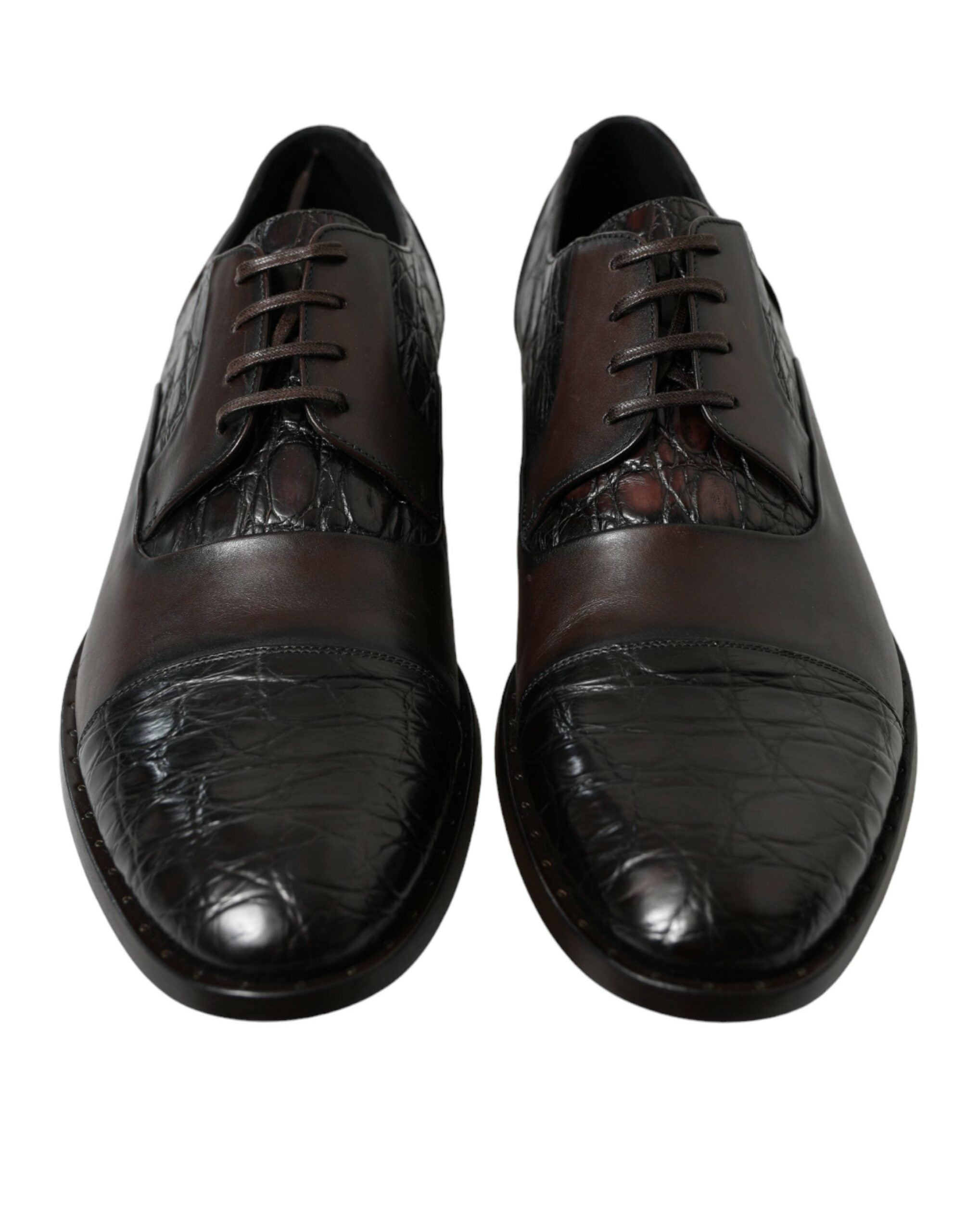Dolce & Gabbana Brown Exotic Leather Formal Men's Dress Shoes