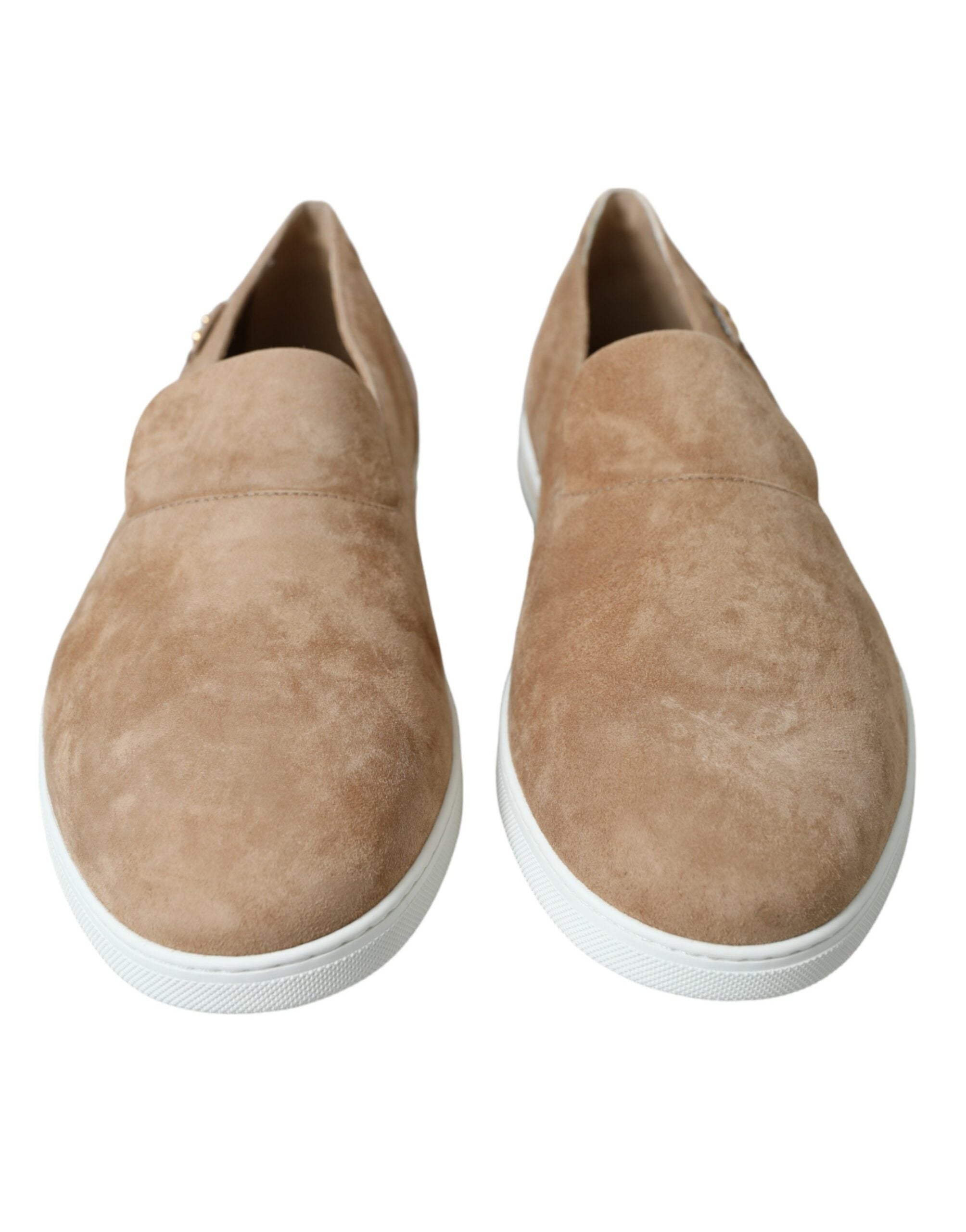 Dolce & Gabbana Beige Suède Krokodil Heren Loafers Slippers Schoenen