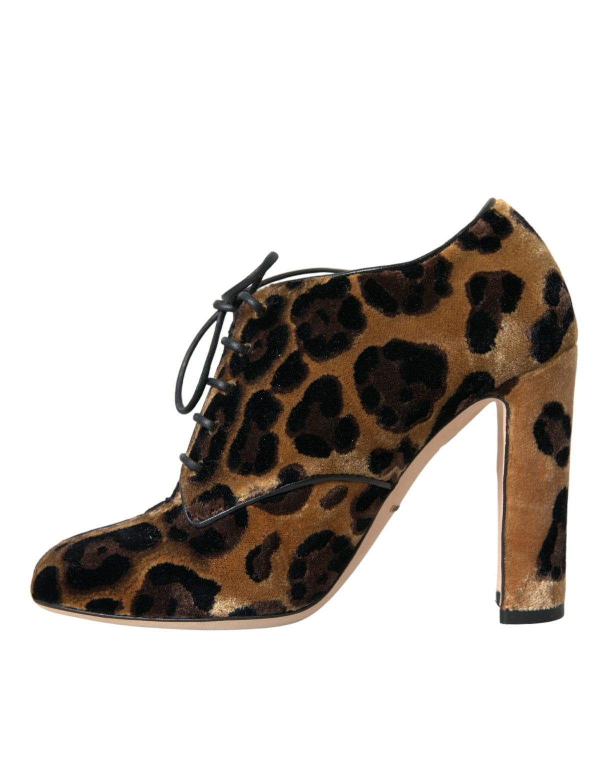 Dolce & Gabbana Bruine Luipaard Haar Veterschoenen Laarsjes