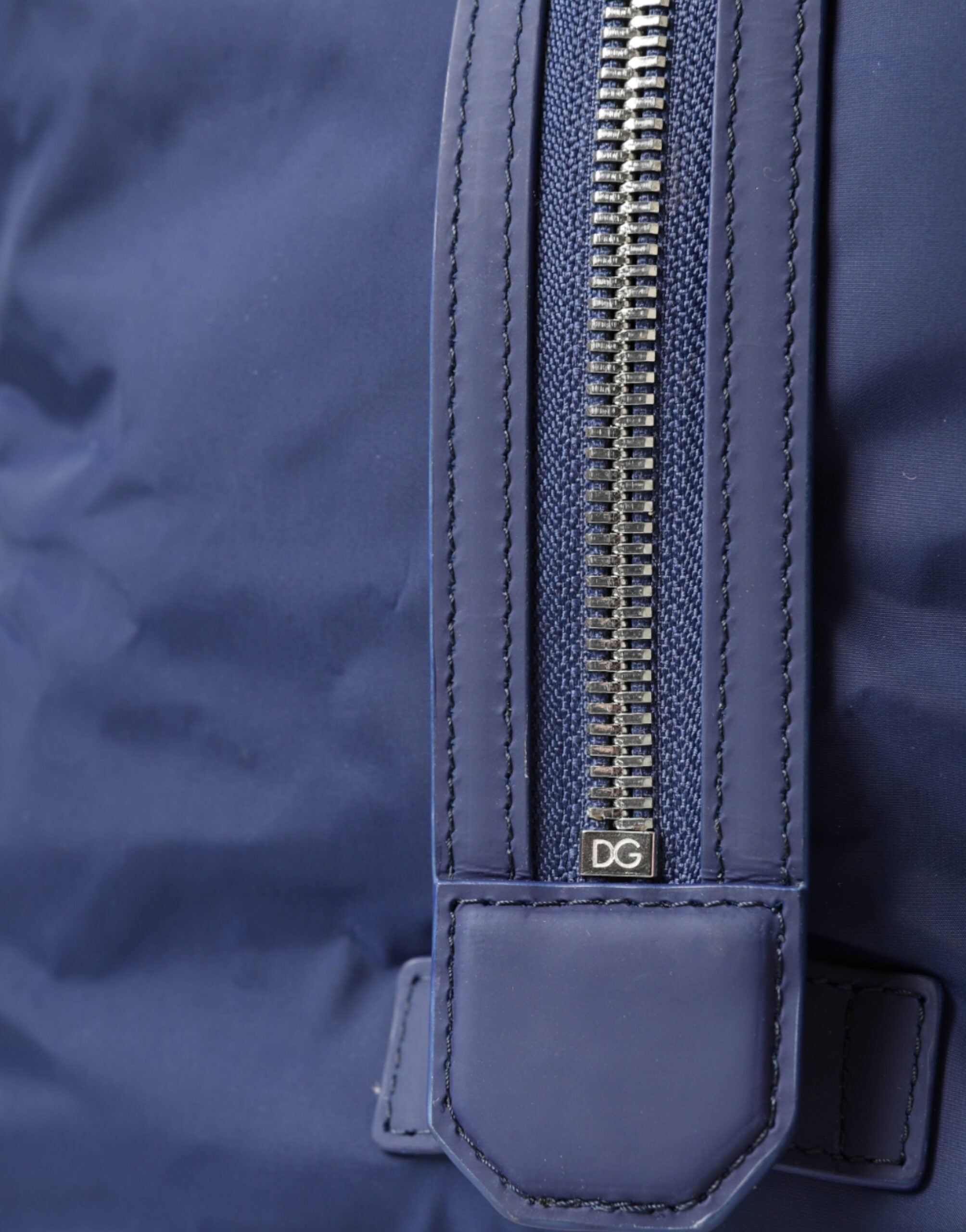 Sac à bandoulière Dolce & Gabbana en nylon et cuir de veau bleu