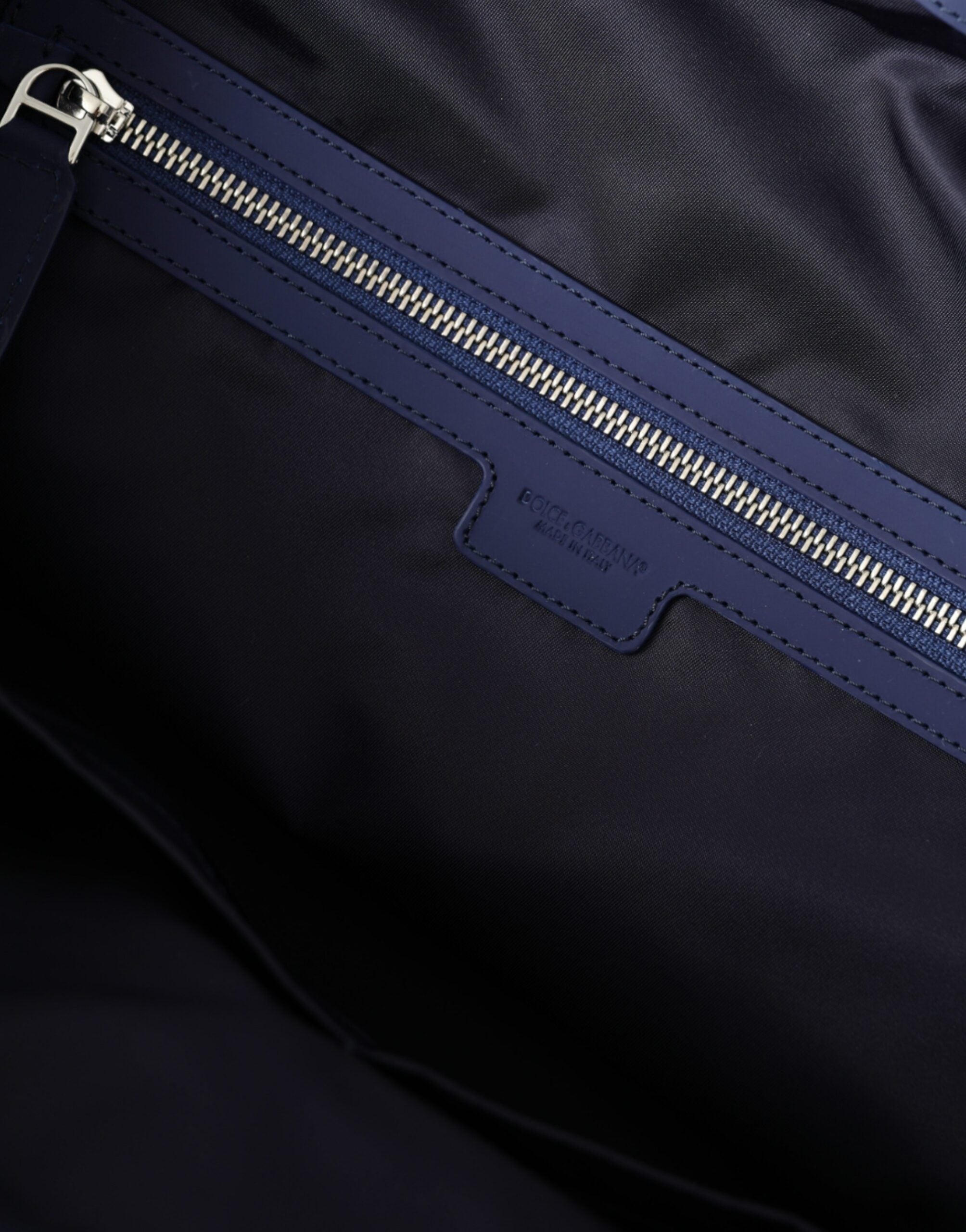 Sac à bandoulière Dolce & Gabbana en nylon et cuir de veau bleu