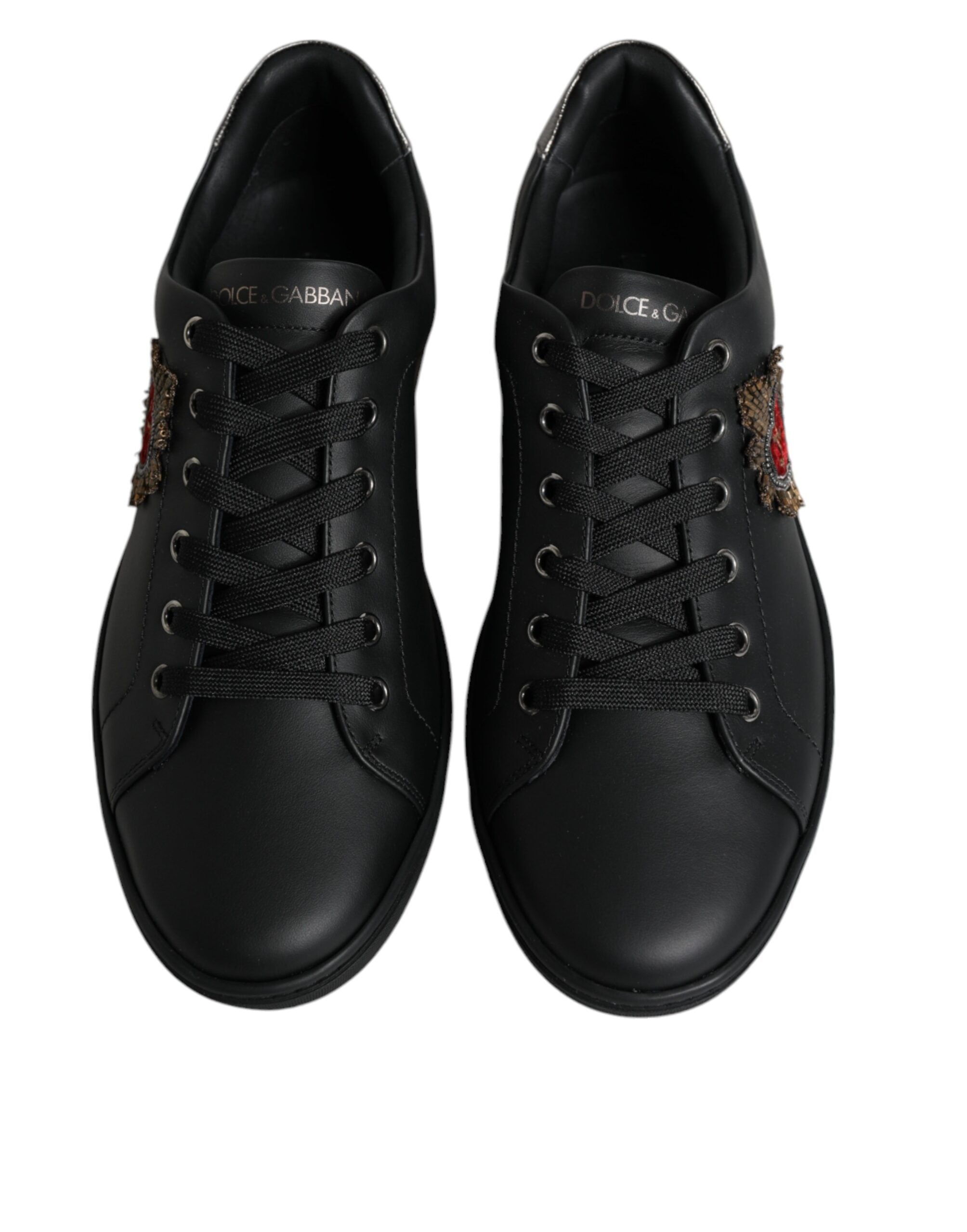 Dolce & Gabbana Zwarte London Sacred Heart Herensneakers