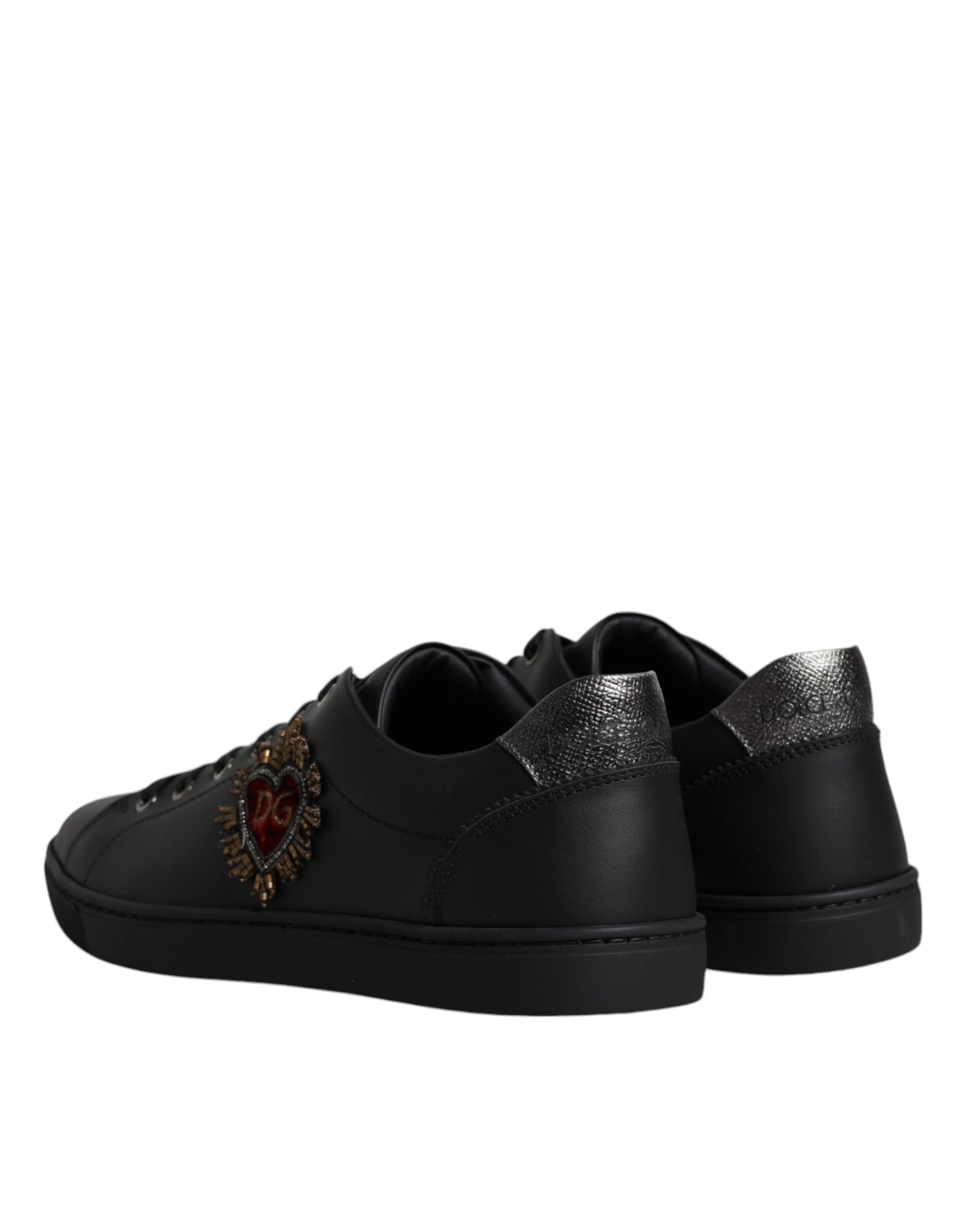 Dolce & Gabbana Zwarte London Sacred Heart Herensneakers