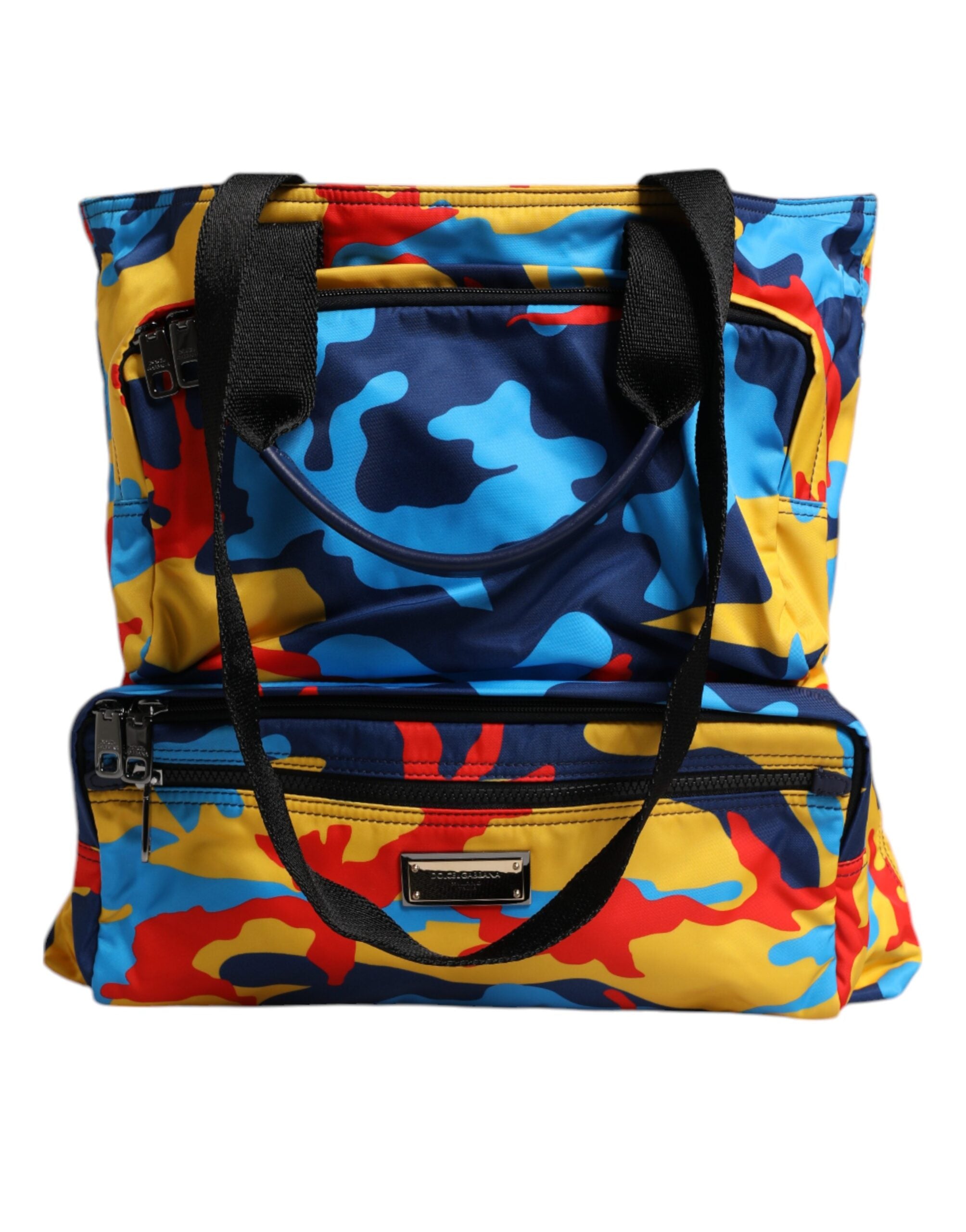 Dolce & Gabbana Meerkleurige Camouflage Nylon Boodschappentas