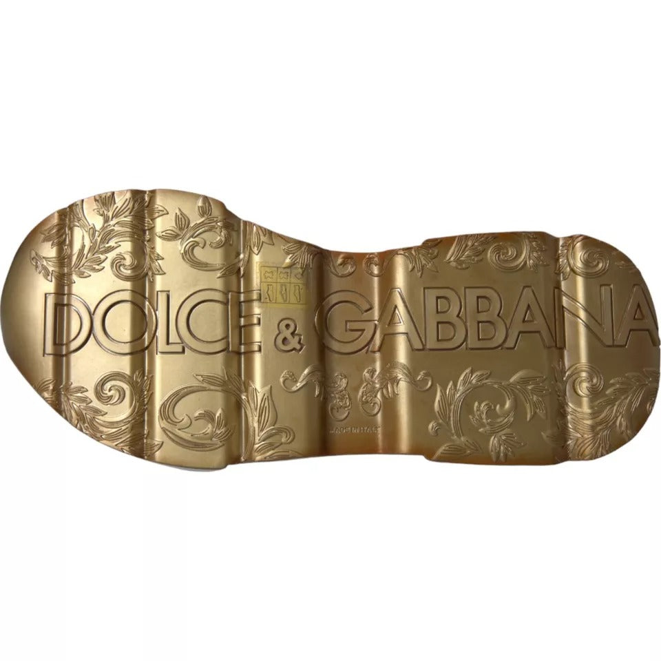 Dolce & Gabbana Witgoud DAYMASTER Leren Sneakers Herenschoenen