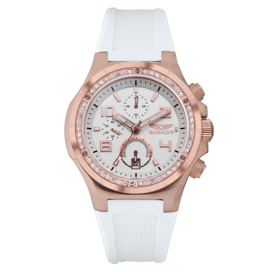 Bobroff White Rubber Bracelet Watch