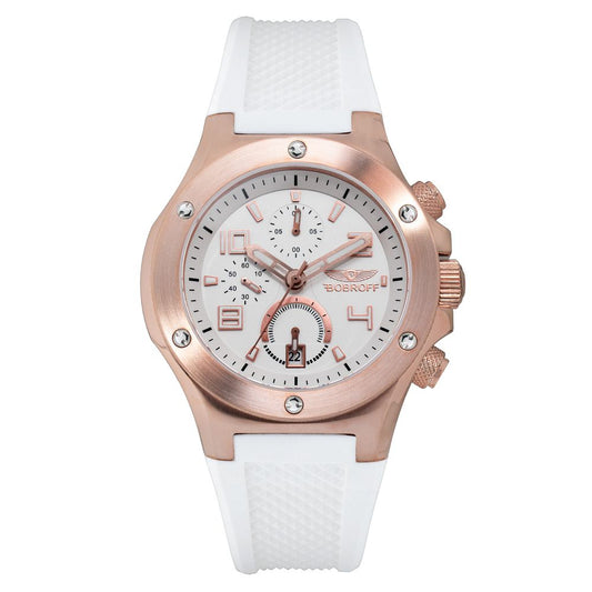 Bobroff White Rubber Bracelet Watch