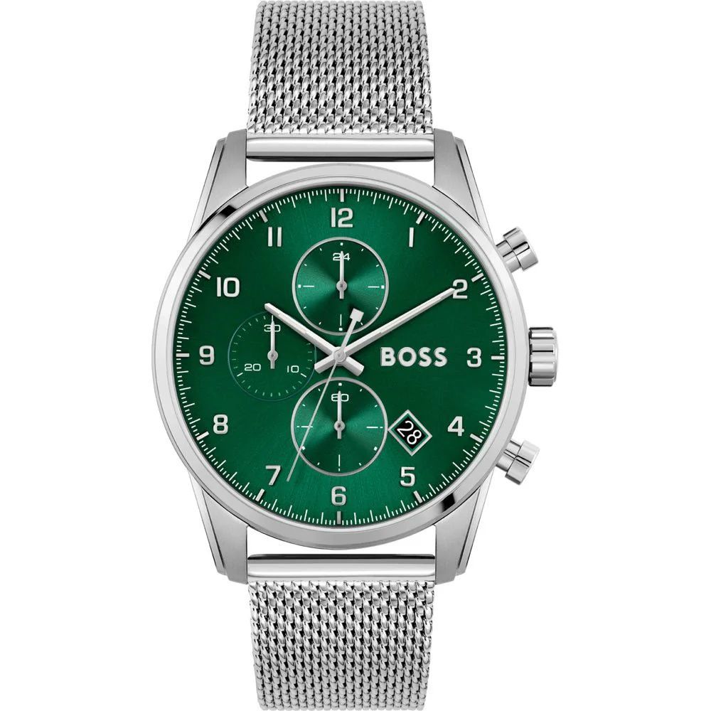 Hugo Boss zilverkleurig roestvrijstalen dresswatch