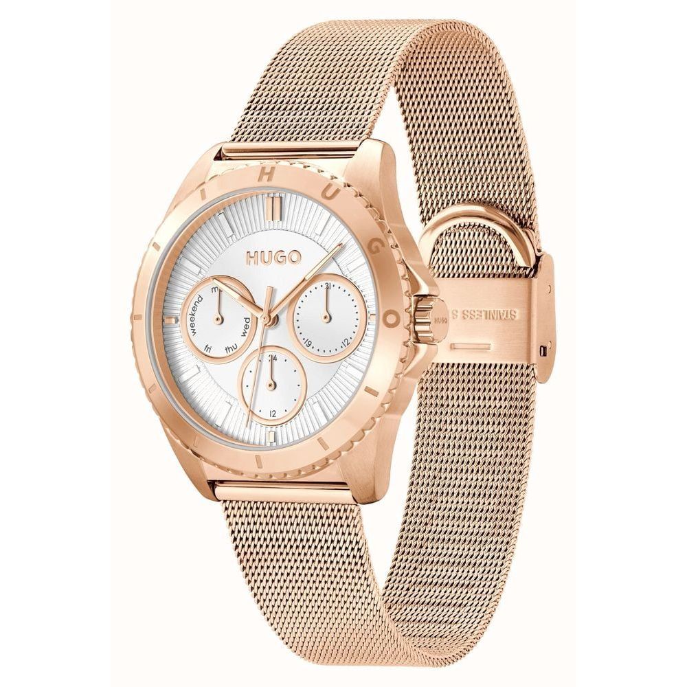 Montre habillée en acier inoxydable doré Hugo Boss