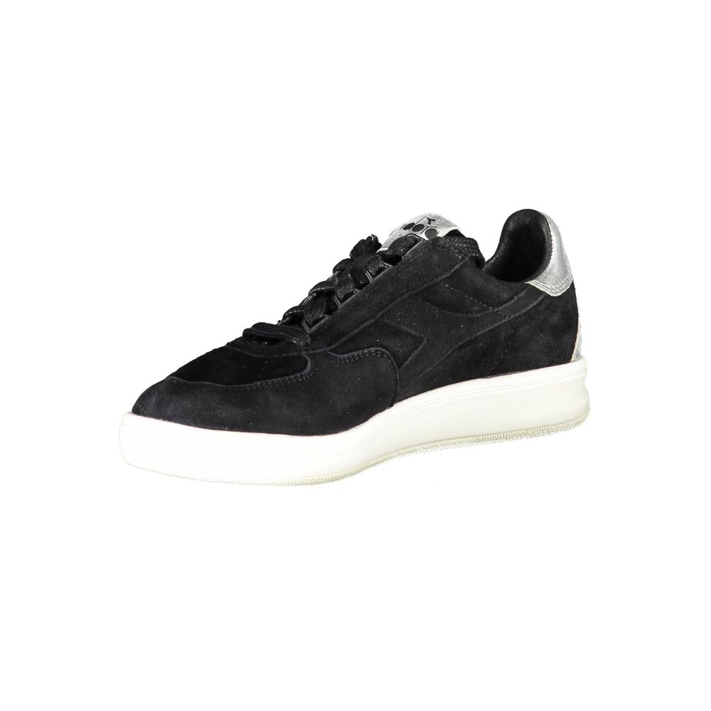 Diadora Zwarte Leren Dames Sneaker