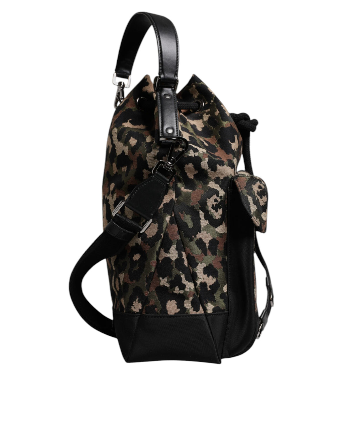 Dolce & Gabbana Meerkleurige Katoenen Schoudertas met Luipaardprint