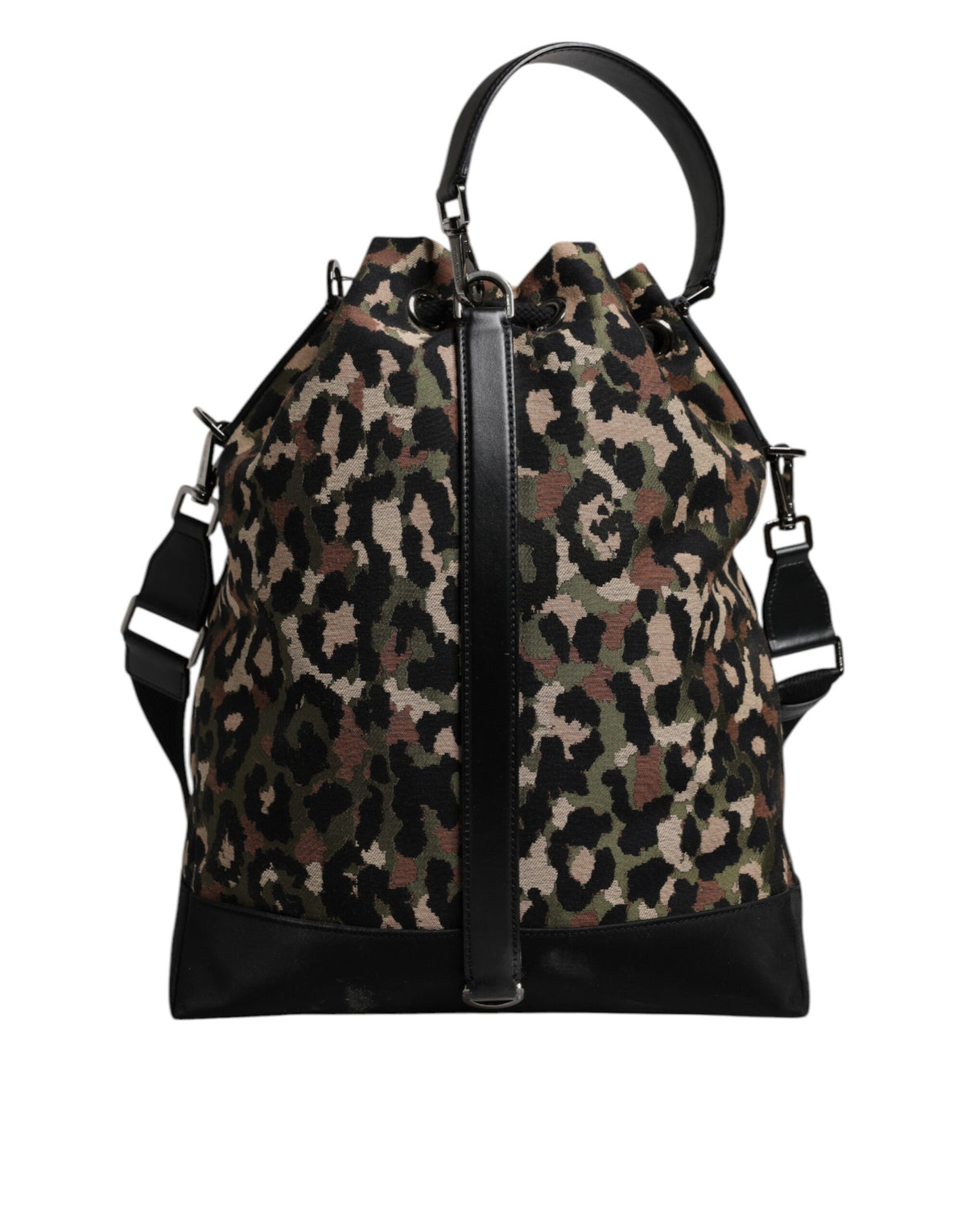 Dolce & Gabbana Meerkleurige Katoenen Schoudertas met Luipaardprint