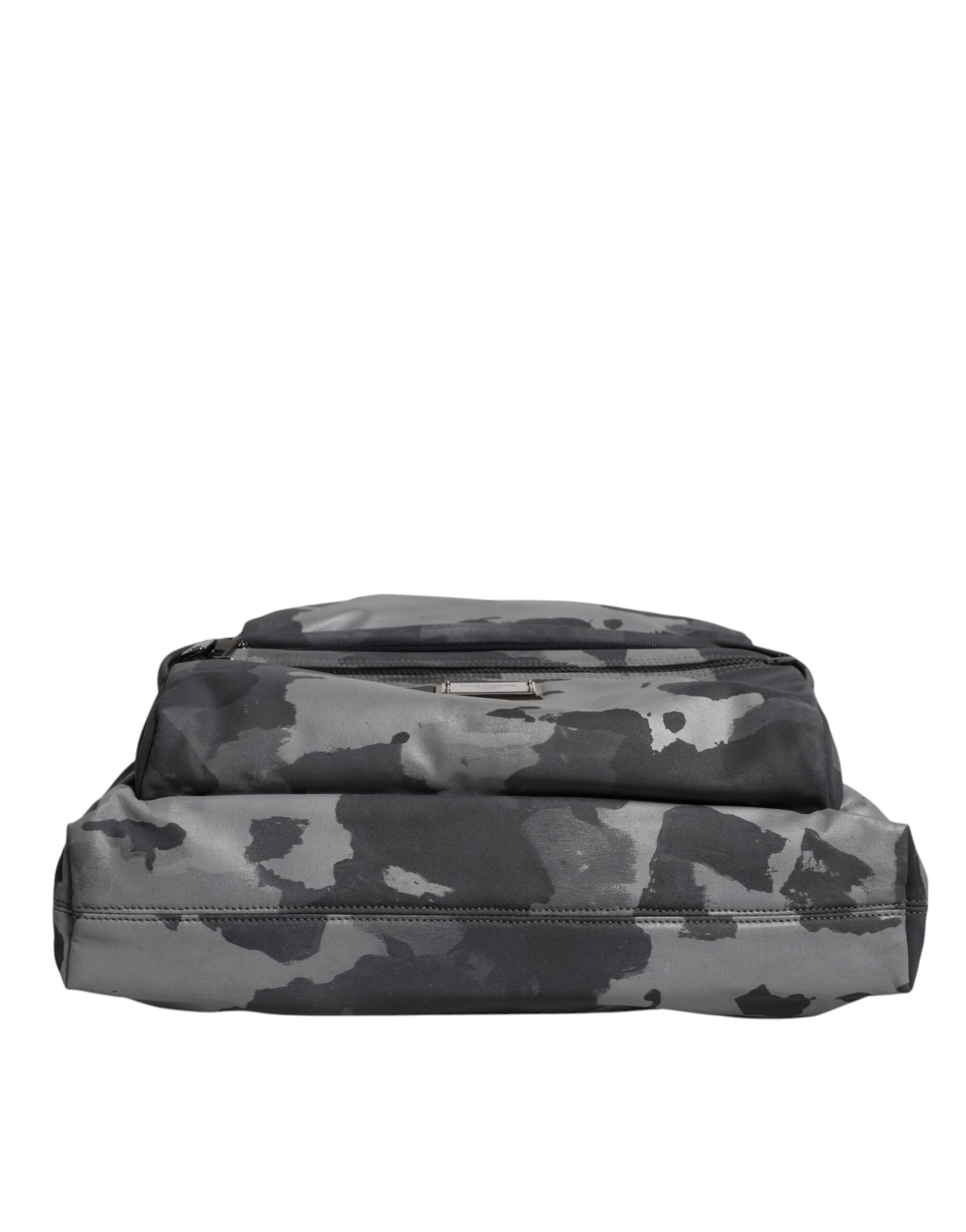 Dolce & Gabbana Zwarte Camouflage Schouderriem Logo Plaque Tas