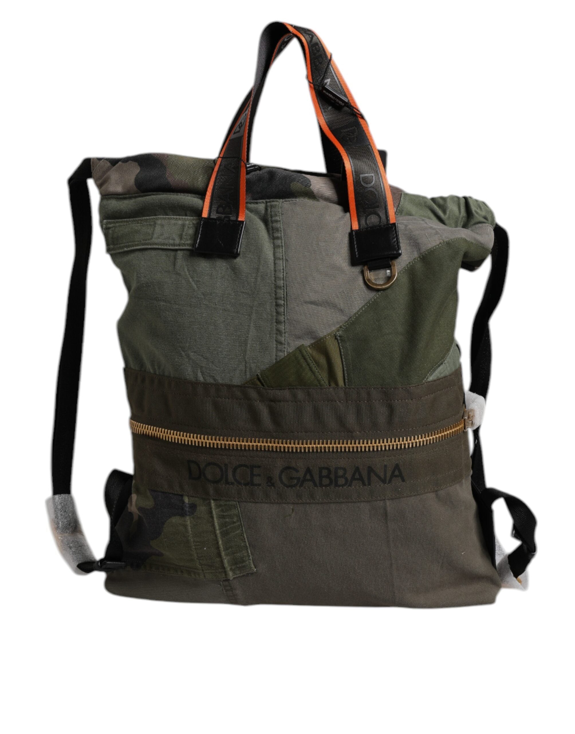 Dolce & Gabbana Legergroene Patchwork Rugzak