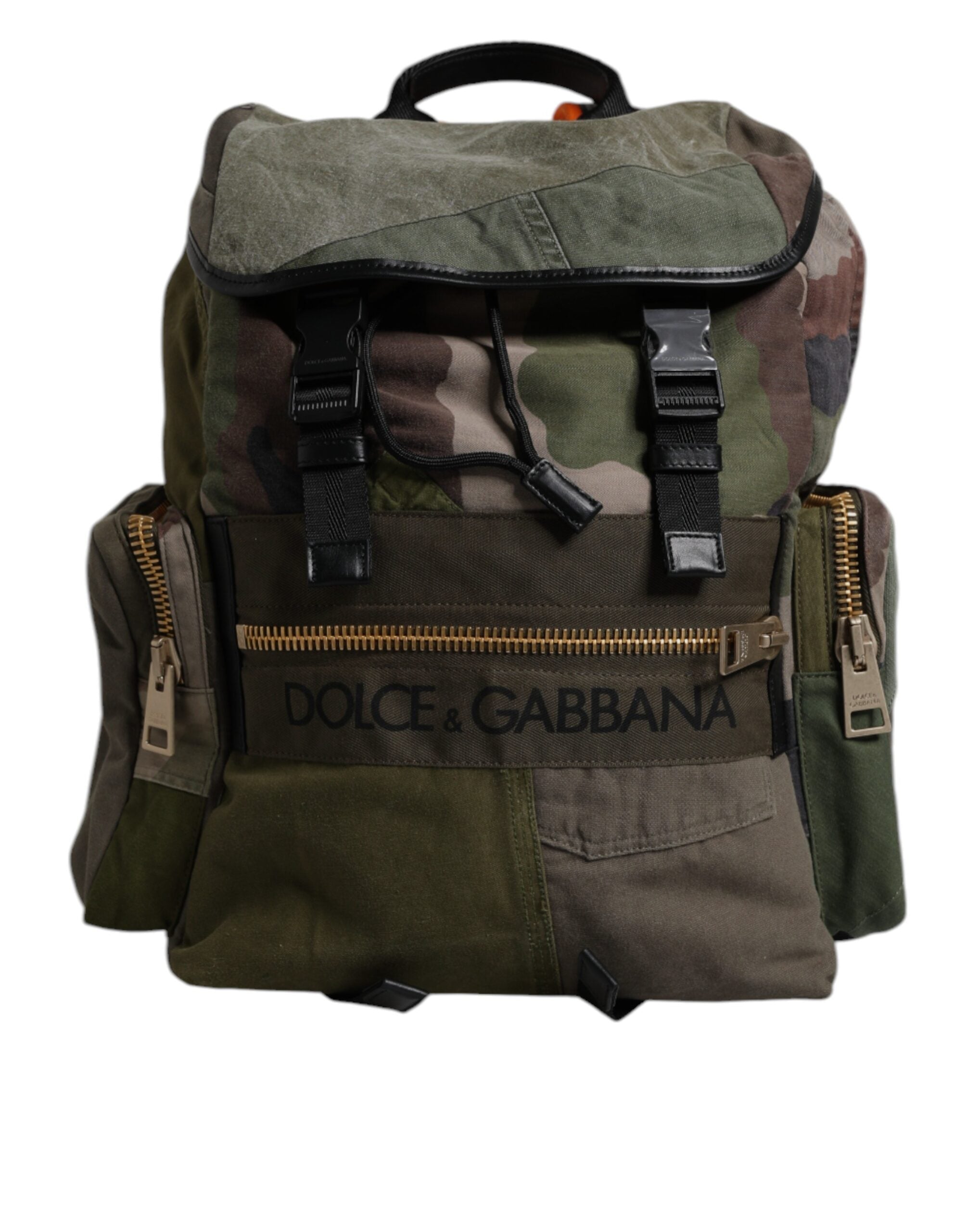 Dolce & Gabbana Legergroene Patchwork School Rugzak