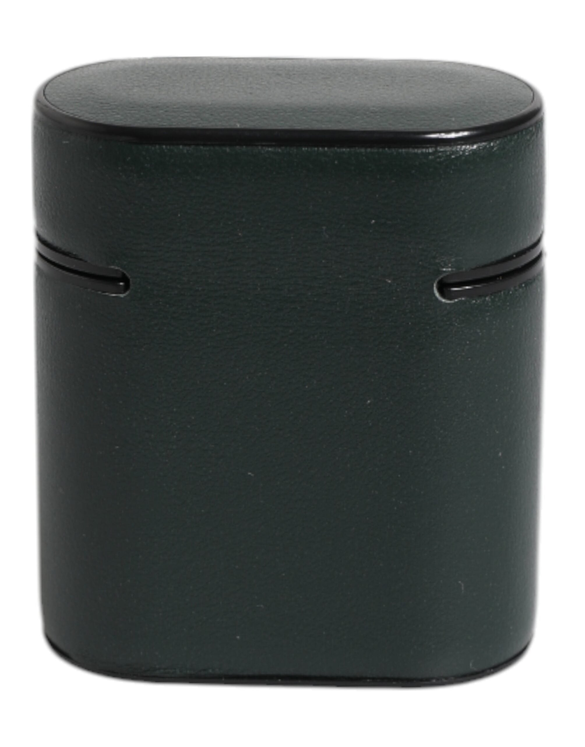 Dolce & Gabbana Groene Kalfsleren Airpods Hoesje met Logoprint en Klep