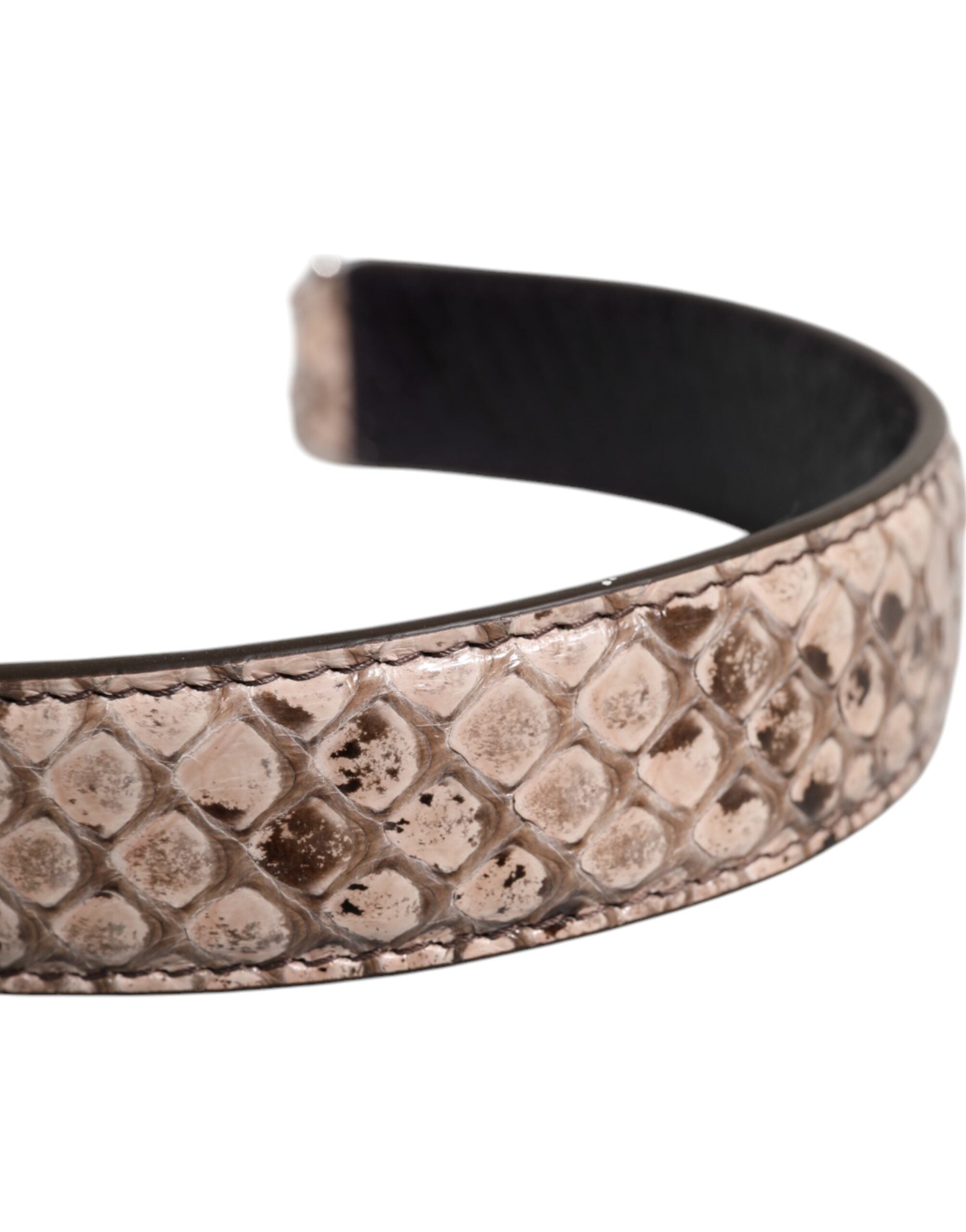 Dolce & Gabbana Black Cream Exotic Leather Shoulder Bag Strap