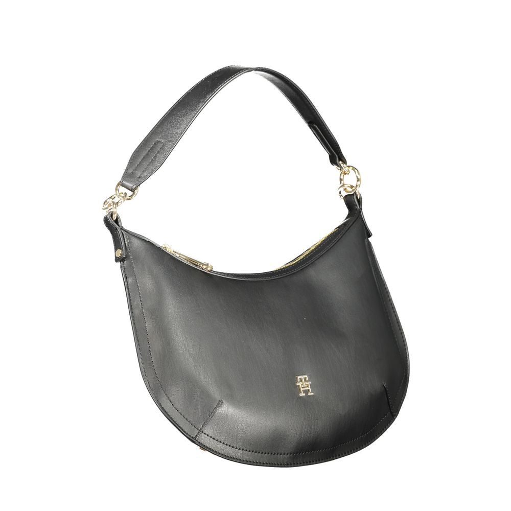 Tommy Hilfiger Black Polyurethane Women's Handbag