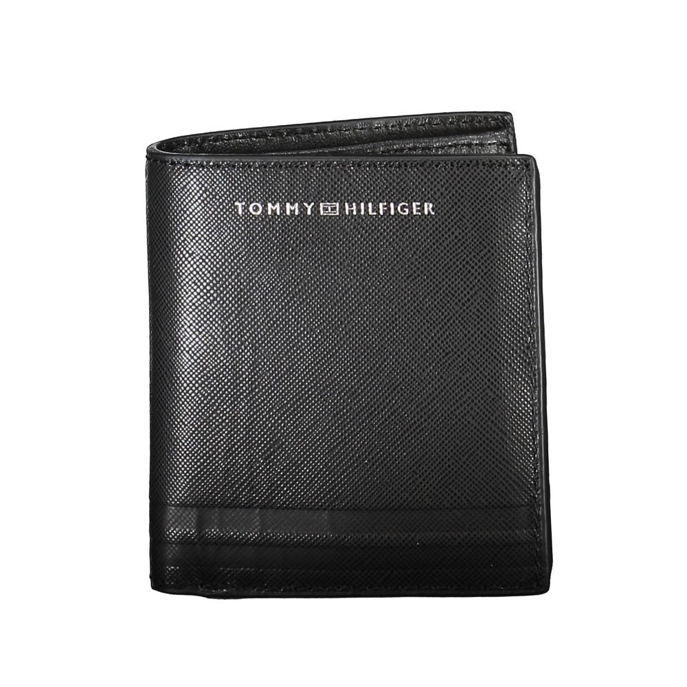 Tommy Hilfiger Zwarte Leren Portemonnee voor Heren