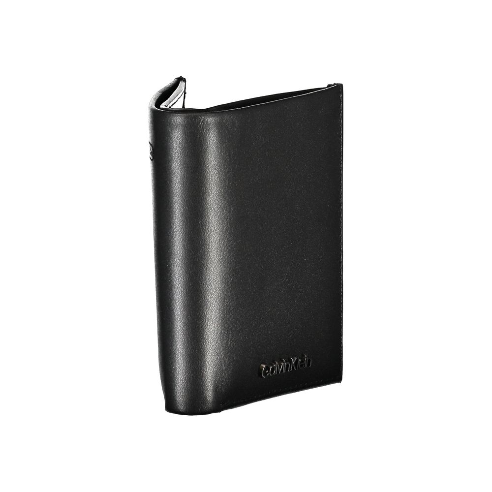 Calvin Klein Nero Leren Heren Portemonnee