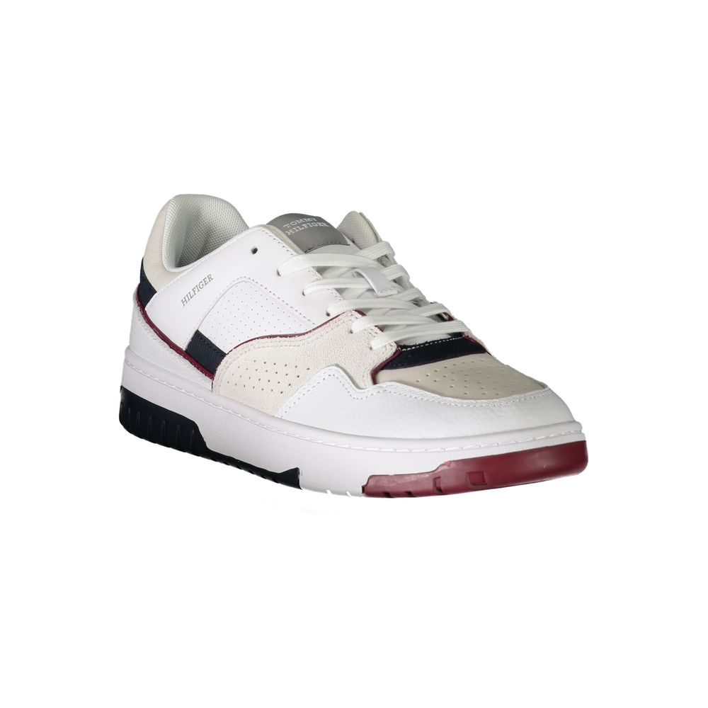 Tommy Hilfiger White Polyurethane Men's Sneaker