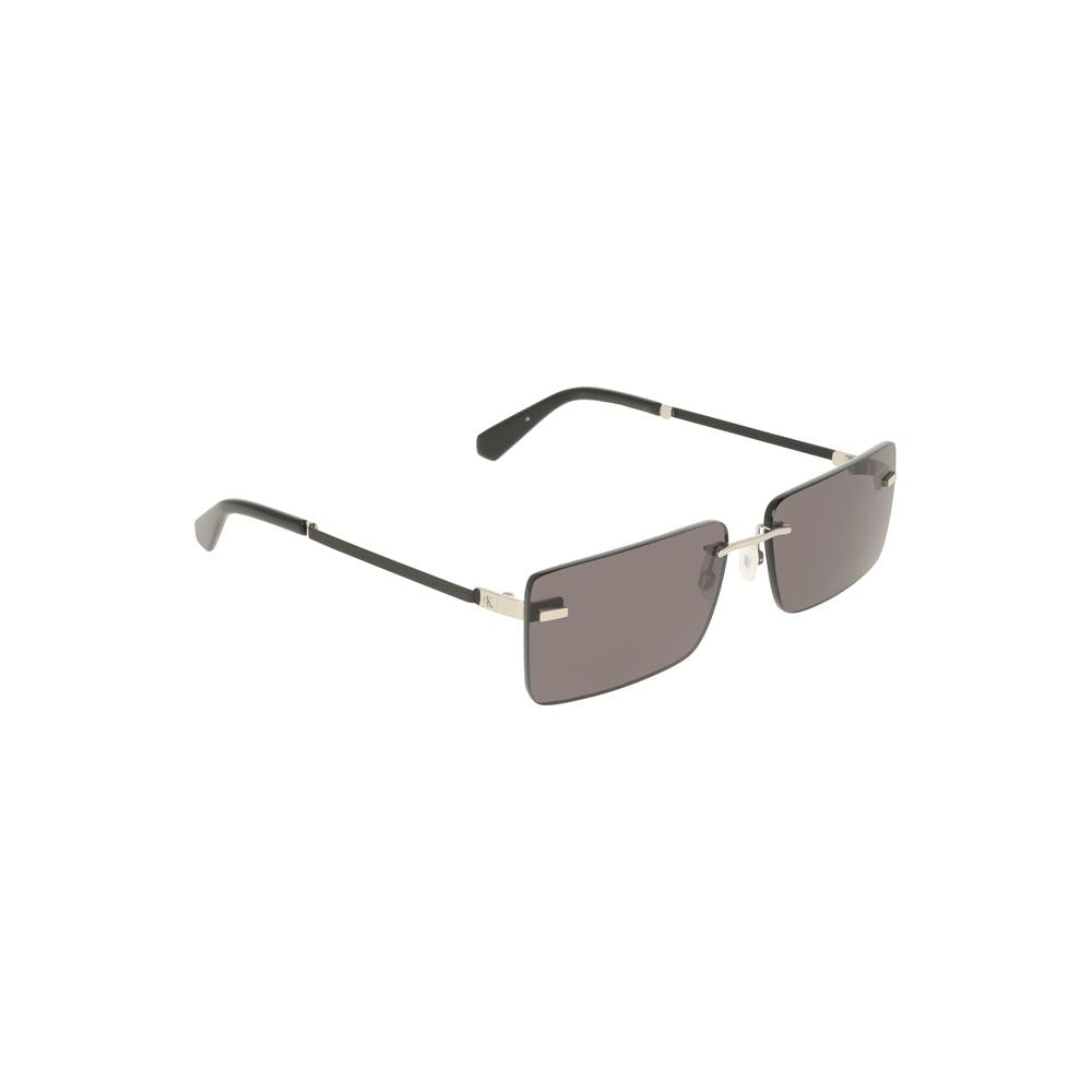 Calvin Klein Zwarte Metalen Dames Zonnebril