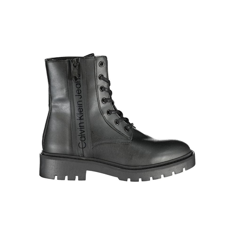 Calvin Klein Black Polyurethane Women's Ankle Boot