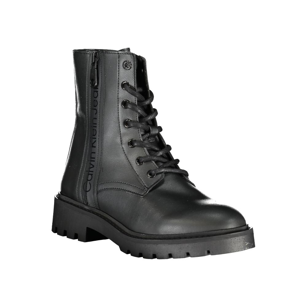 Calvin Klein Black Polyurethane Women's Ankle Boot