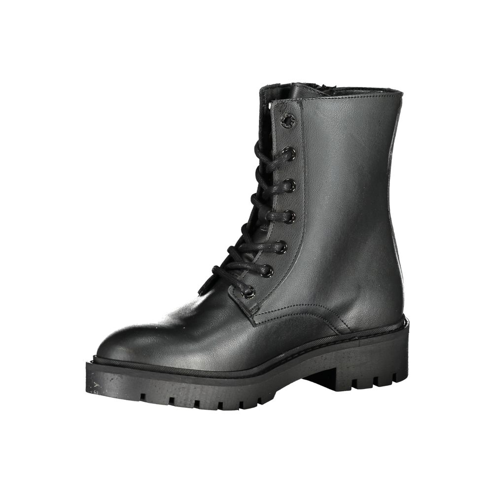 Calvin Klein Black Polyurethane Women's Ankle Boot