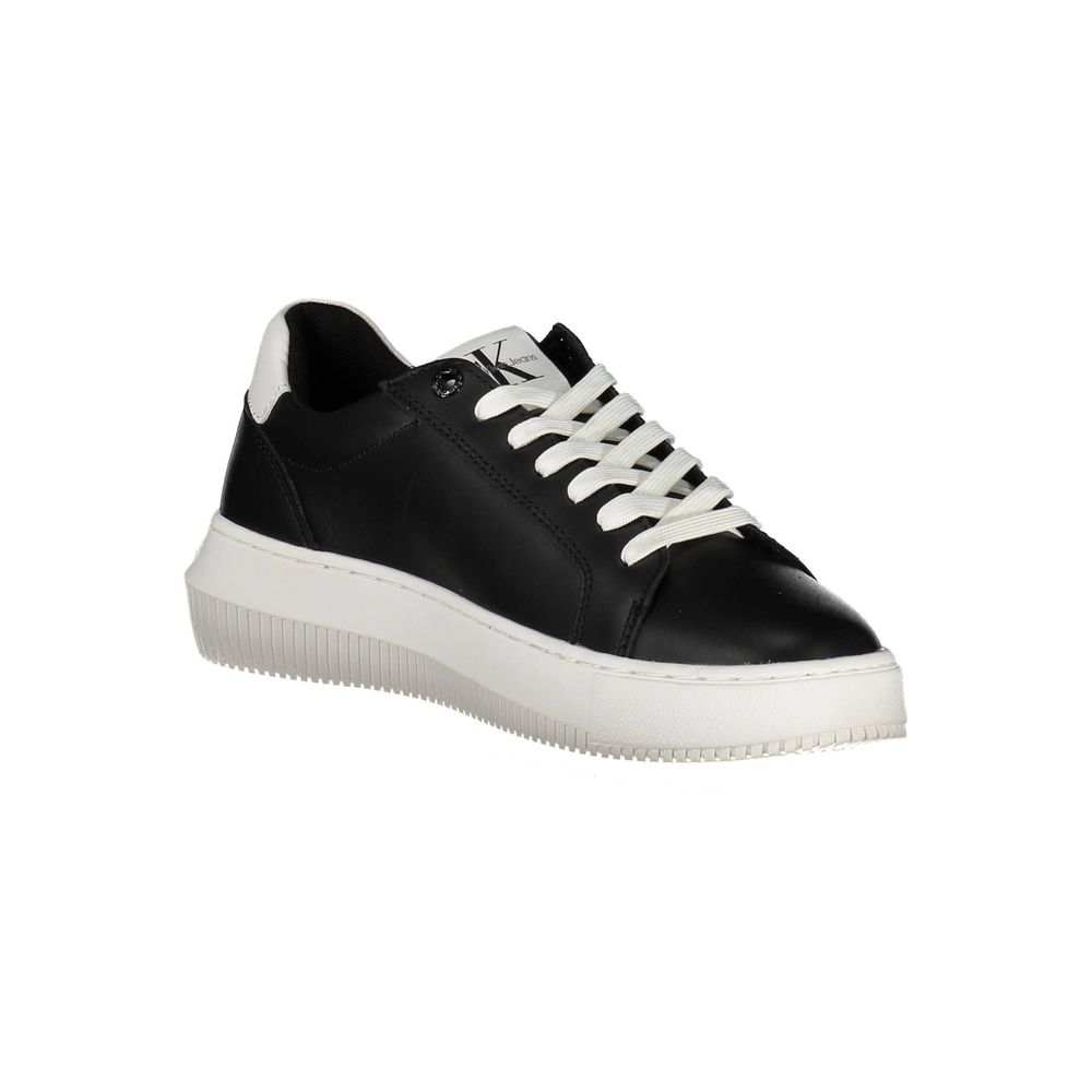 Calvin Klein Black Leather Women's Sneaker