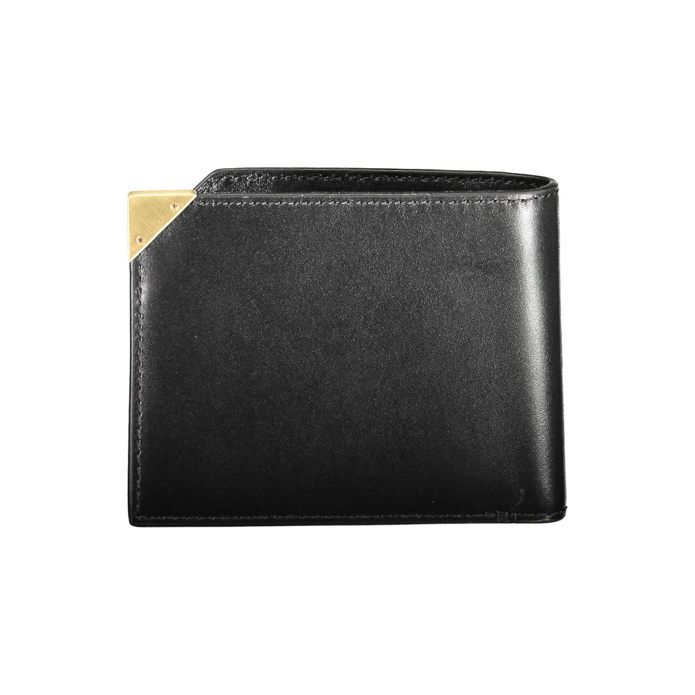 Calvin Klein Nero Leren Heren Portemonnee