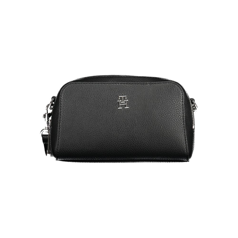 Tommy Hilfiger Black Polyurethane Women's Shoulder Bag