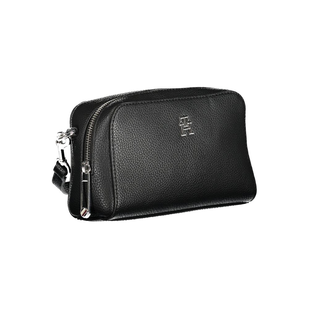 Tommy Hilfiger Black Polyurethane Women's Shoulder Bag