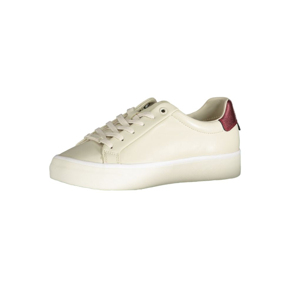 Calvin Klein Beige Leather Women's Sneaker