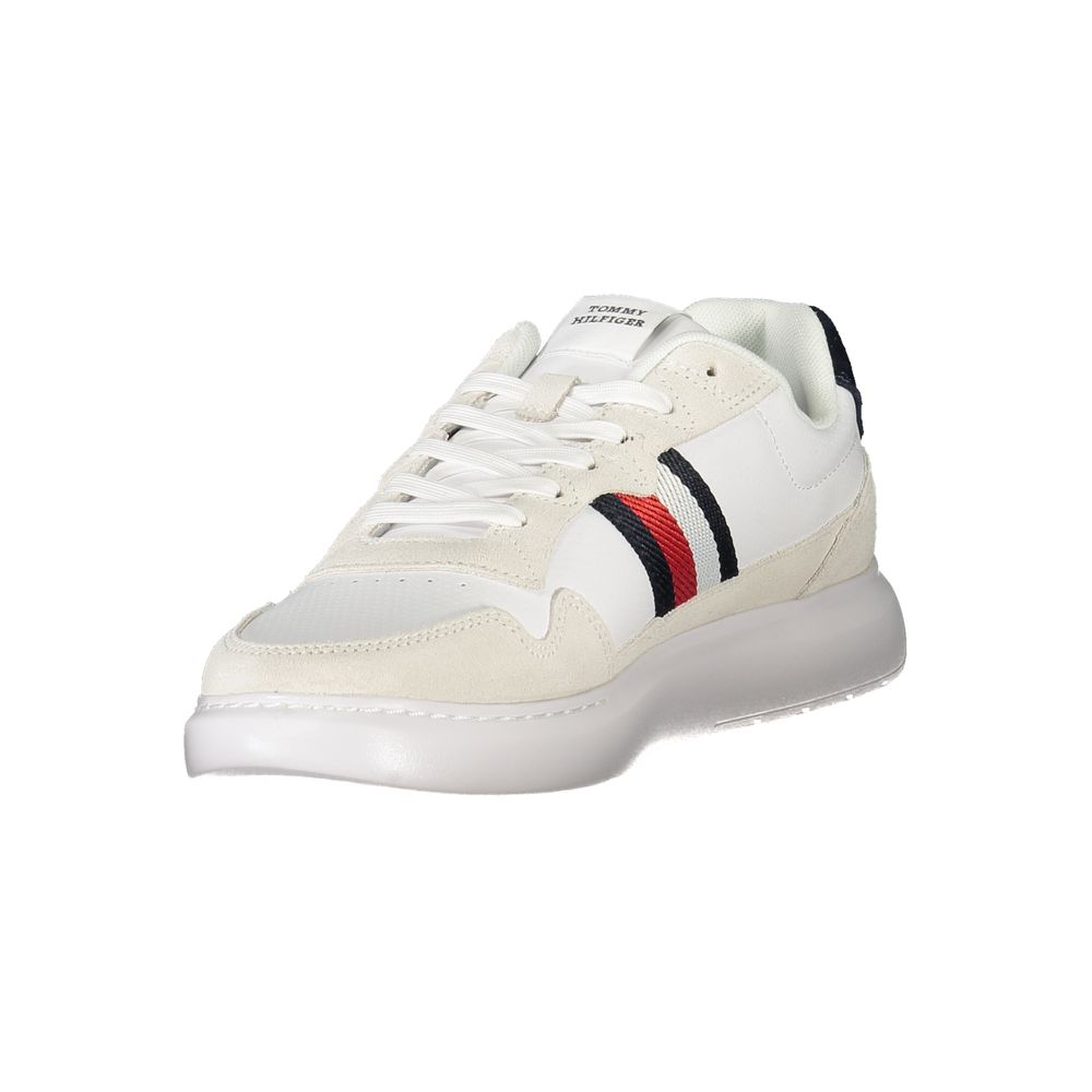 Tommy Hilfiger White Polyurethane Men's Sneaker