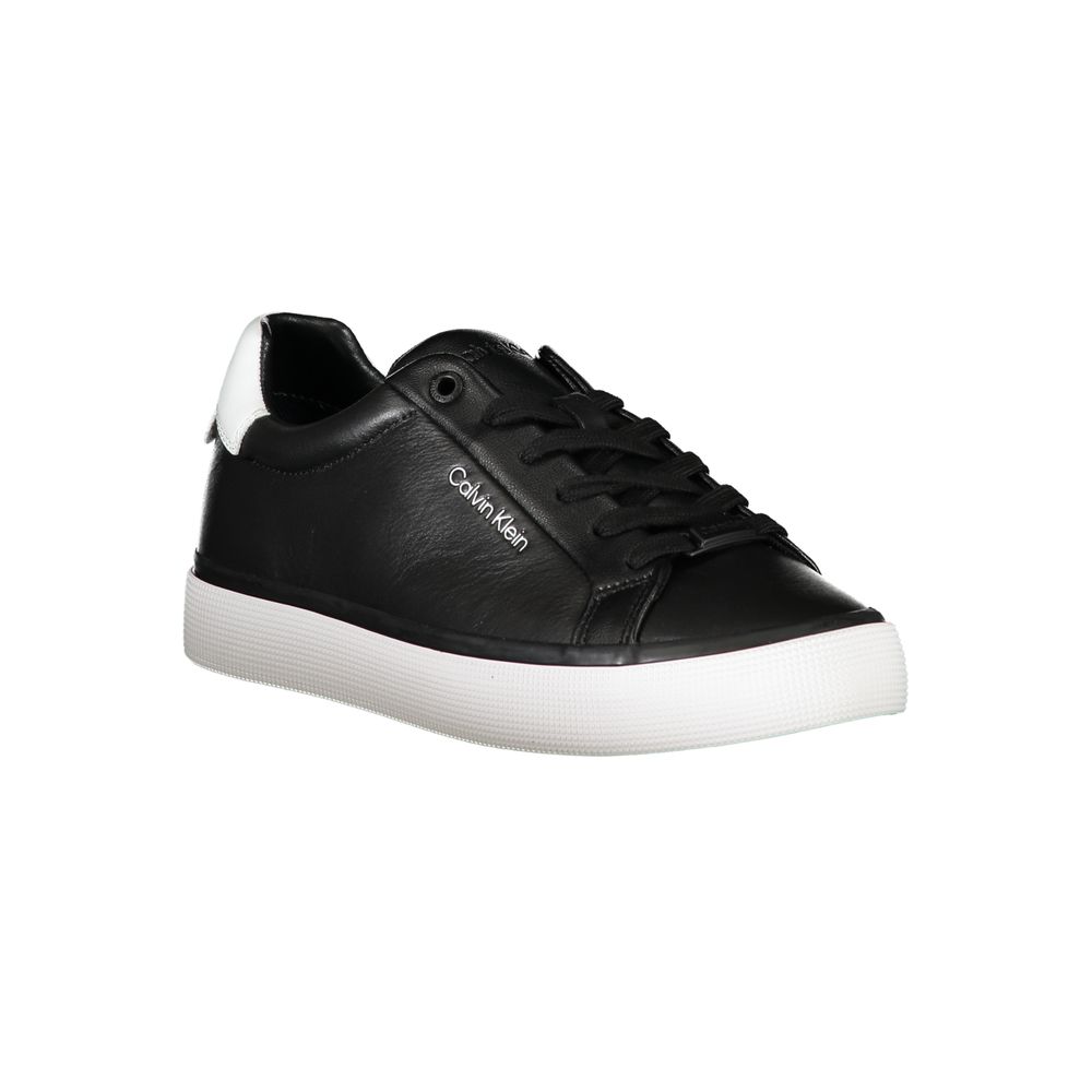Calvin Klein Black Leather Women's Sneaker