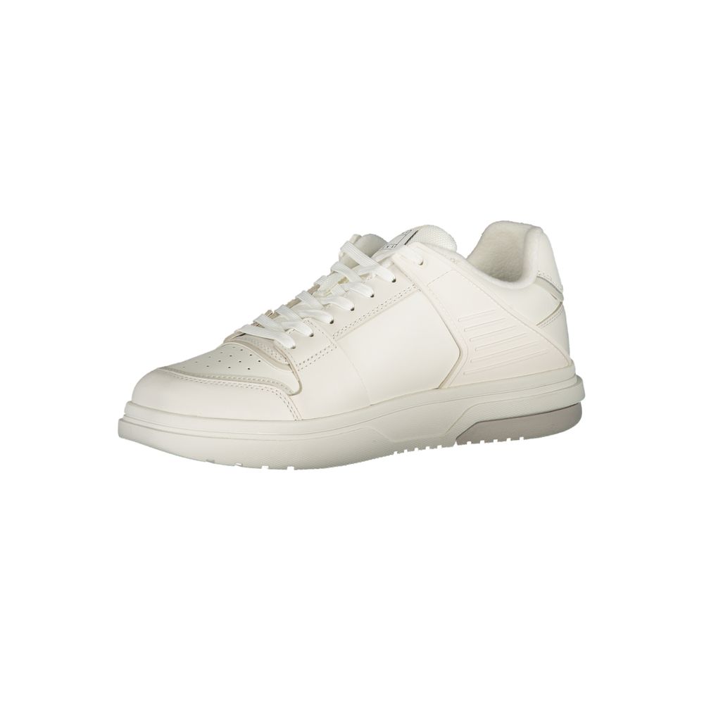 Tommy Hilfiger White Polyurethane Men Sneaker