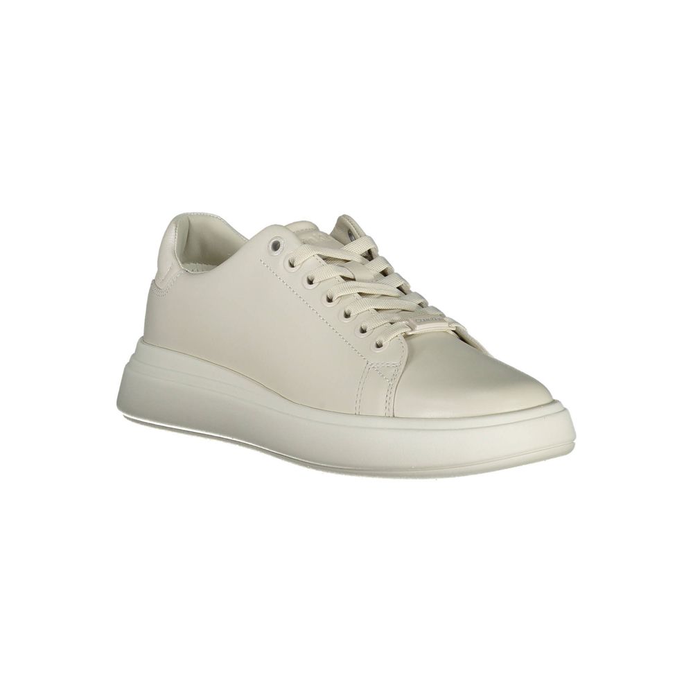 Calvin Klein Beige Leather Women's Sneaker