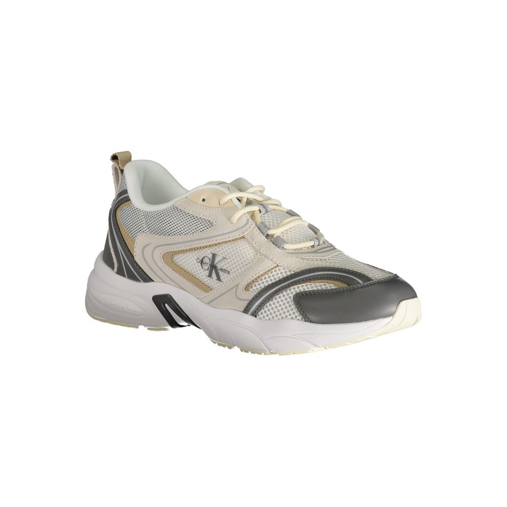 Calvin Klein Beige Polyurethane Men's Sneaker
