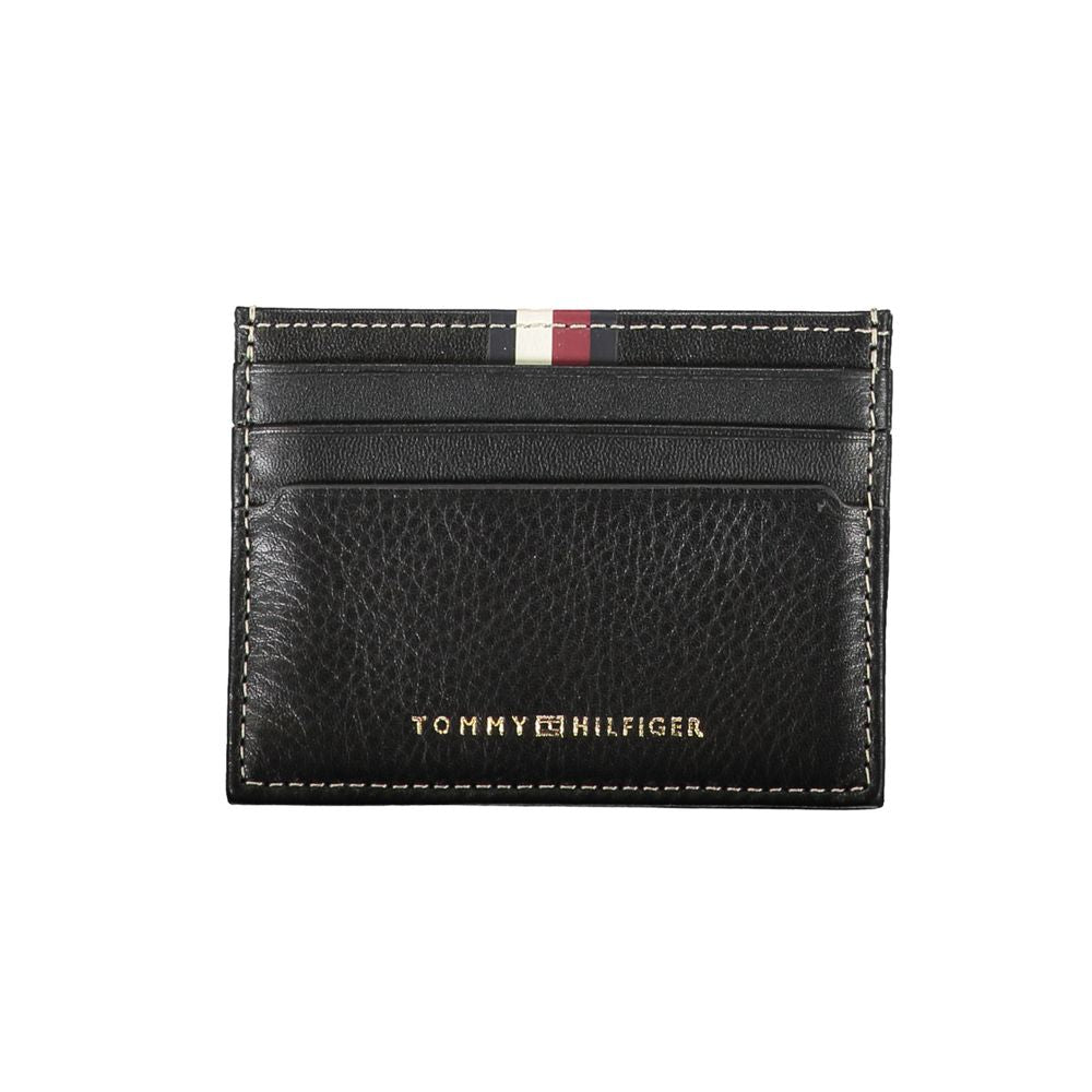 Tommy Hilfiger Nero Leren Heren Portemonneehouder