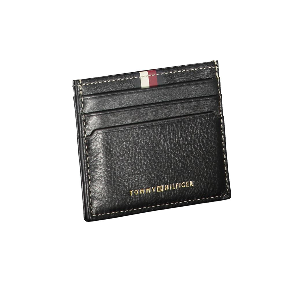 Tommy Hilfiger Nero Leren Heren Portemonneehouder